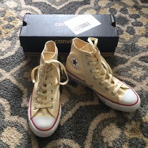 White Hi Top Converse Sneakers